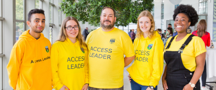 A group of UCD Access Leaders inside O'Reilly Hall